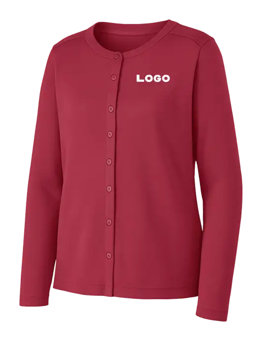 Rich Red Womens Concept Stretch Button-Front Cardigan Sweater w/Logo