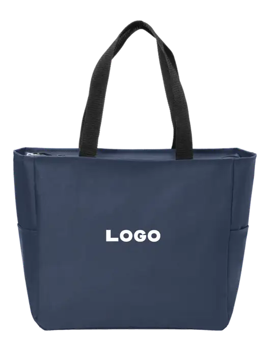 Everyday Navy Zip Tote  w/Logo