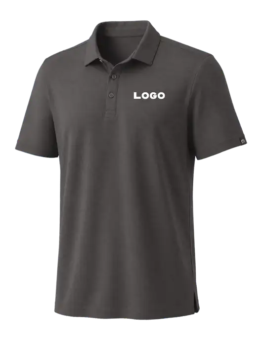 TravisMathew Med Dark Grey Coto Performance Polo w/Logo