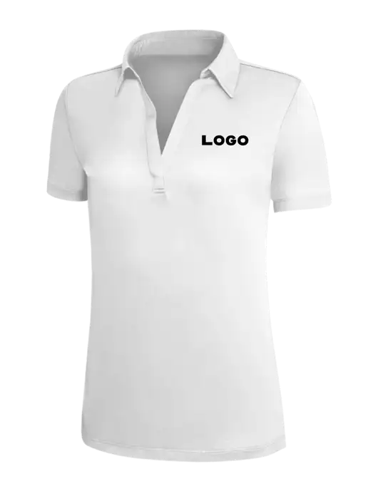 White Silk Touch Womens Performance Polo w/Logo