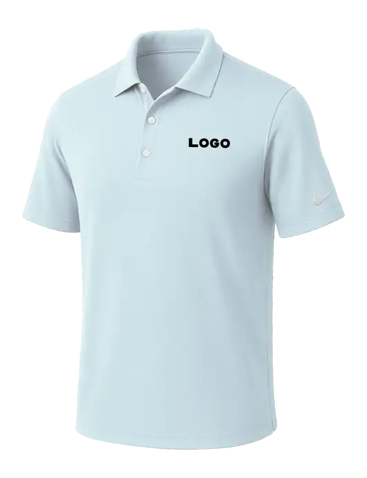 NIKE Very Light Blue Dri-Fit Micro Pique Polo w/Logo