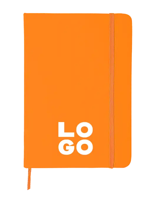 Orange Comfort Touch Bound Journal 5" X 7" w/Logo