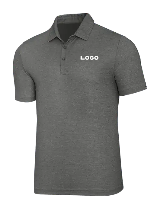 TravisMathew Grey Heather Oceanside Polo w/Logo