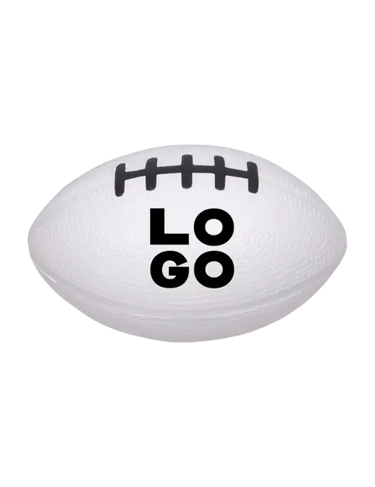 White Stress Reliever Football w/Logo