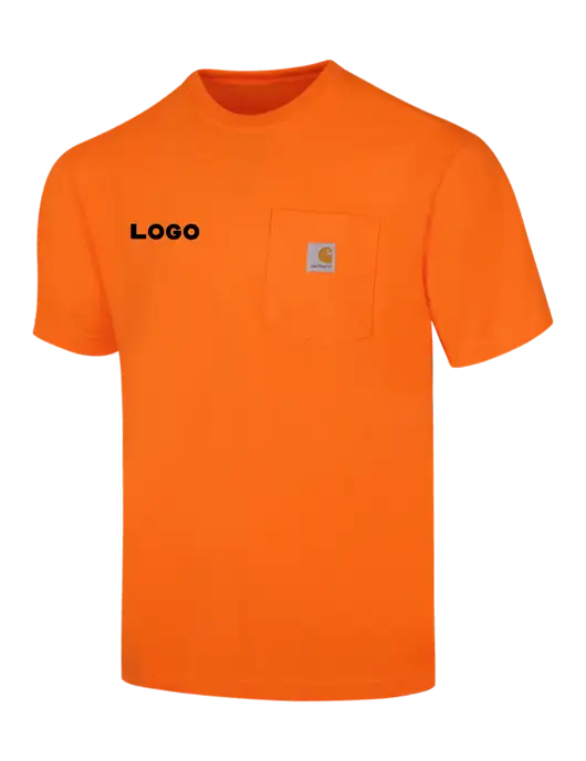 Carhartt Loose Fit Workwear Dark Orange Short Sleeve Pocket T-Shirt w/Logo