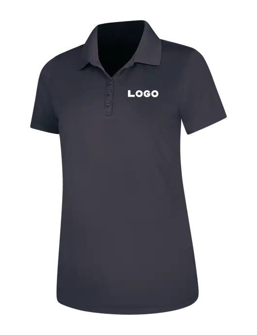 Dark Grey Womens Dry Zone UV Mesh Polo w/Logo