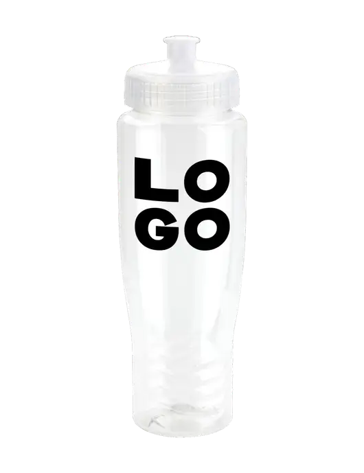 Roam Clear 28 oz Eco-Polyclear Bottle with Push Pull Lid w/Logo