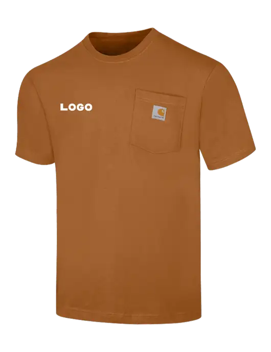 Carhartt Loose Fit Workwear Light Brown Short Sleeve Pocket T-Shirt w/Logo