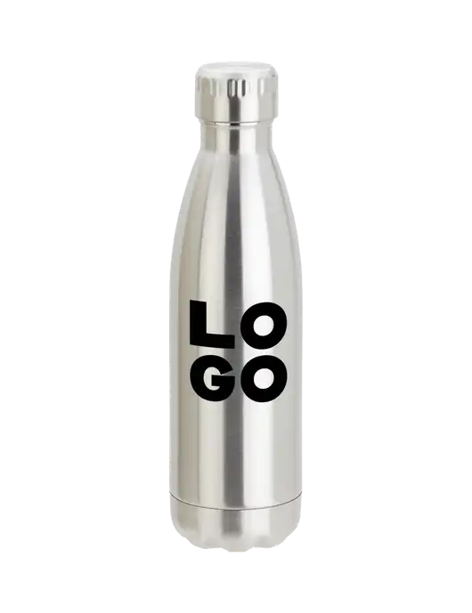 City Go Silver 17 oz Insulated Bottle w/Logo
