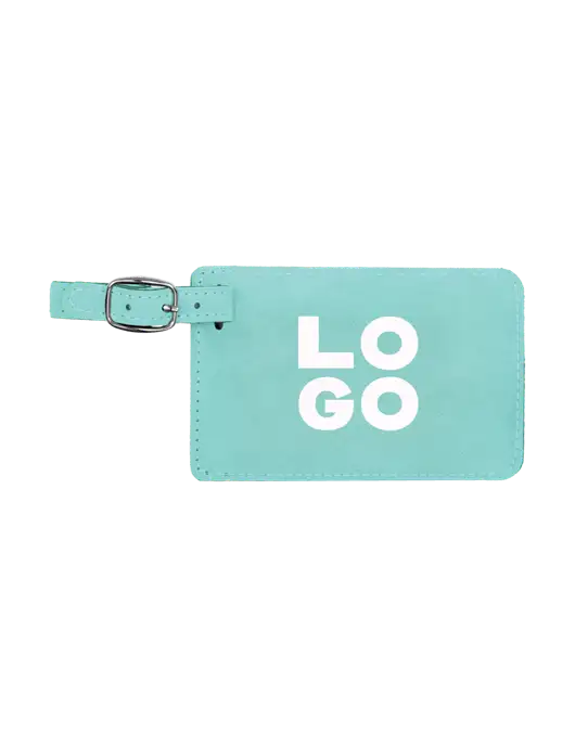 Seafoam Leatherette Luggage Tag w/Logo