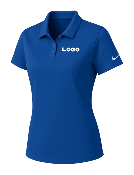 Nike Womens Dark Royal Dry Essential Solid Polo w/Logo