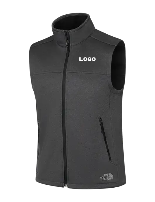 North Face Dark Grey Heather Ridgewall Soft Shell Vest w/Logo