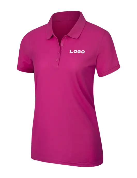 Pink Azalea Womens Core Classic Pique Polo w/Logo