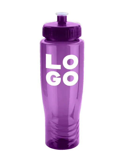 Roam Purple 28 oz Eco-Polyclear Bottle with Push Pull Lid w/Logo