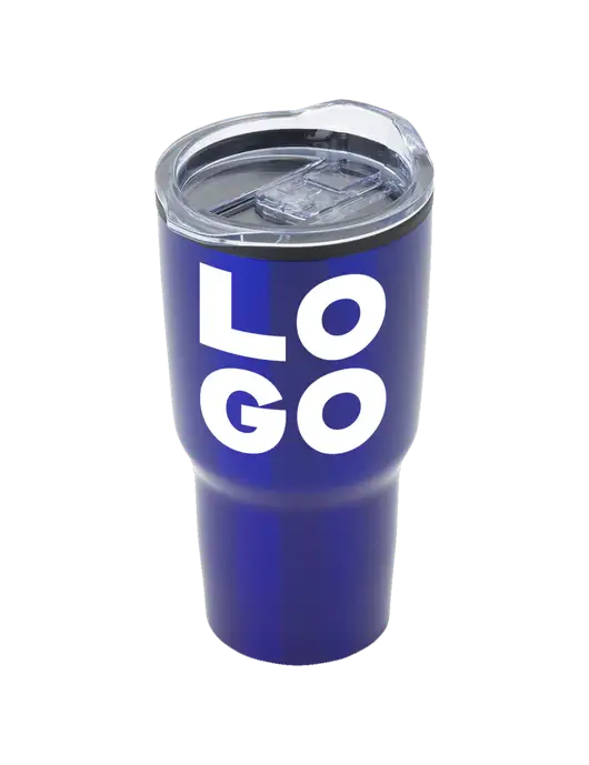Odyssey Blue 30 oz Travel Tumbler w/Logo