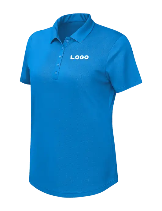 Callaway Womens Birdseye Dark Carolina Blue Polo w/Logo