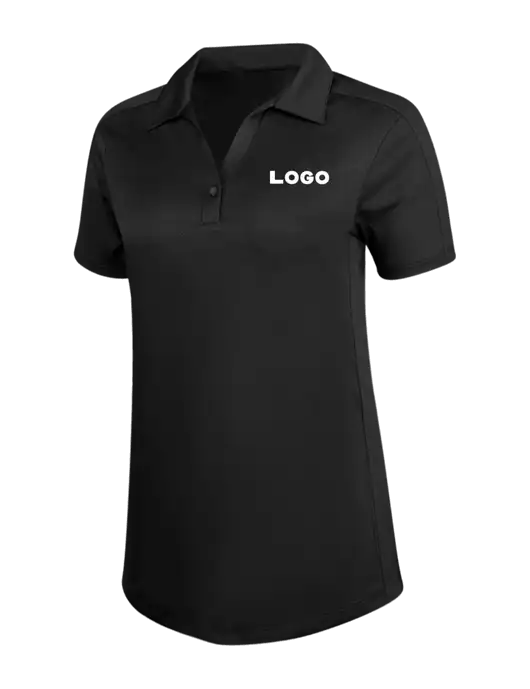 Womens Black Diamond Jacquard Polo w/Logo