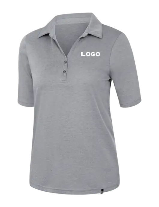 TravisMathew Womens Medium Grey Heather Sunsetters Polo w/Logo