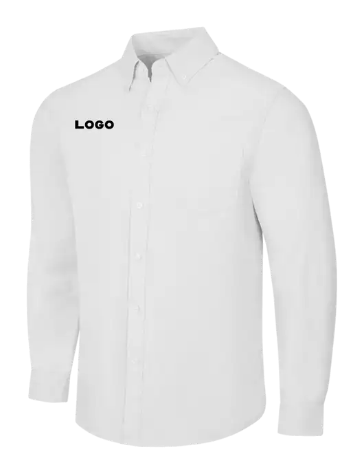White SuperPro Oxford Shirt w/Logo