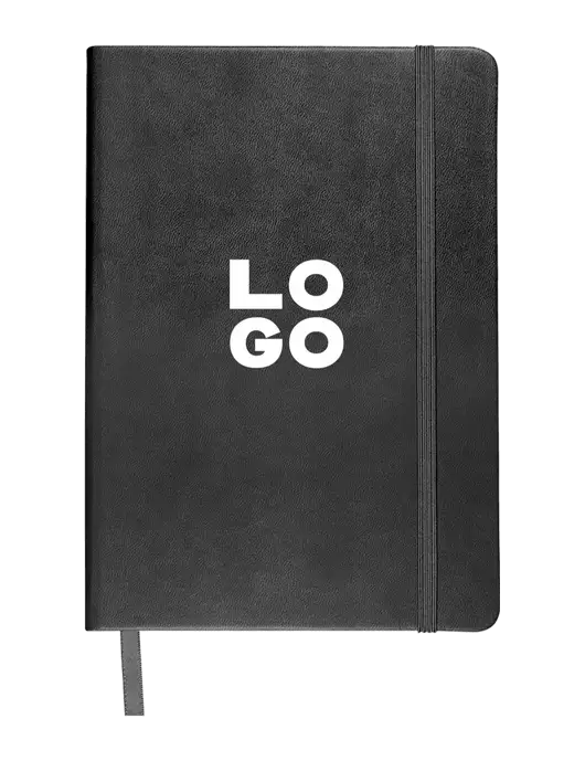 Leeman Black Tuscany Journal 5.75 x 8.25  w/Logo