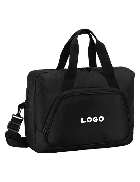 City Black Laptop Briefcase w/Logo