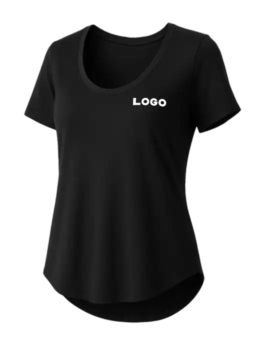 Mercer+Mettle Womens Black Stretch Jersey Relaxed Scoop w/Logo