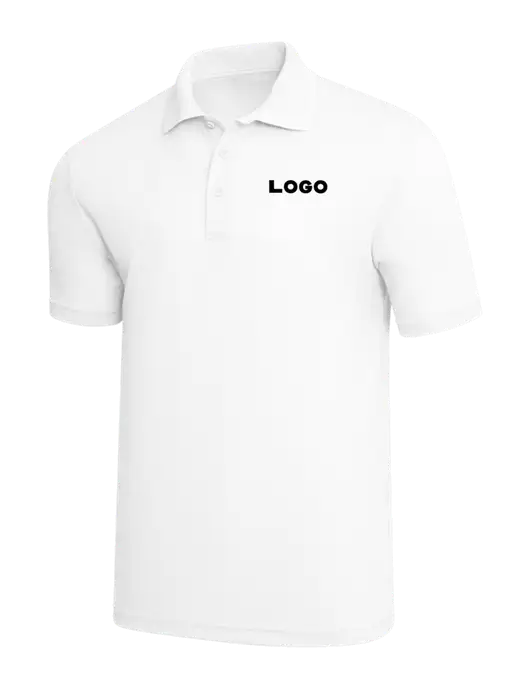 White PosiCharge RacerMesh Polo w/Logo
