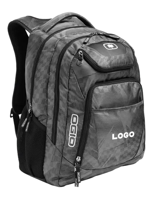 OGIO Race Day Silver Excelsior Laptop Backpack w/Logo