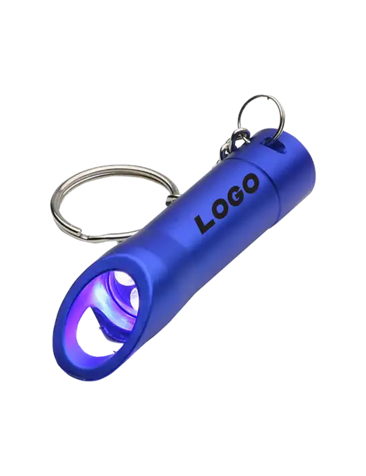 Royal Pocket LED Flashlight with Bottle Opener & Keychain w/Logo