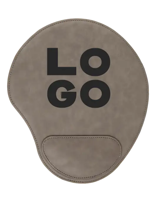 Gray Leatherette Mouse Pad w/Logo