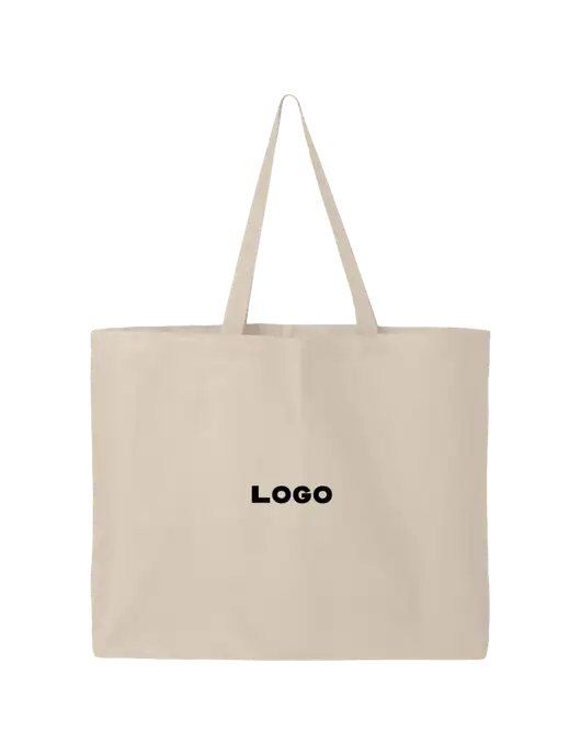 Sturdy Canvas Tan Tote w/Logo