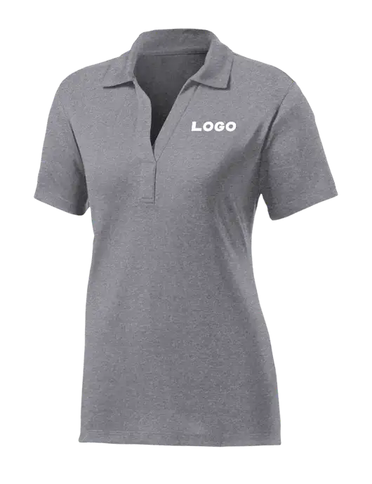 Womens Medium Grey Heather Contender Polo w/Logo