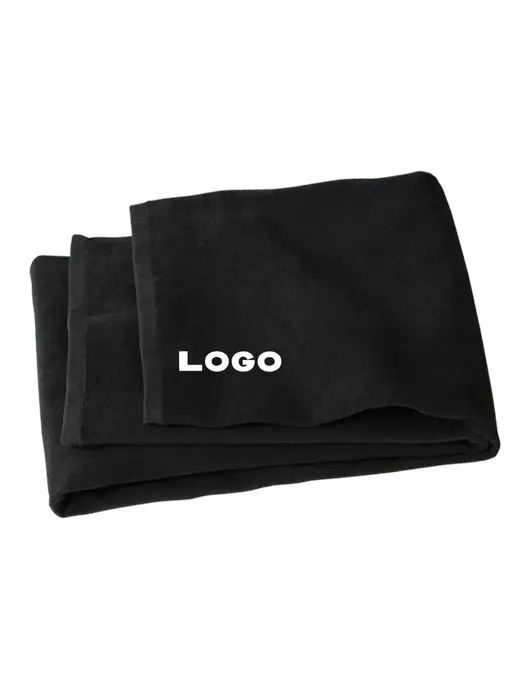 Black Beach Towel w/Logo