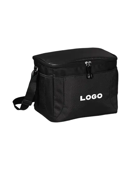 12 Can Black/Black Cube Cooler  w/Logo