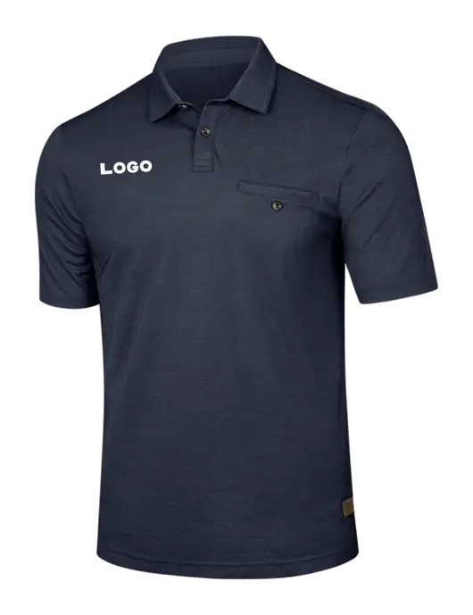 TravisMathew Navy Sunsetters Pocket Polo w/Logo