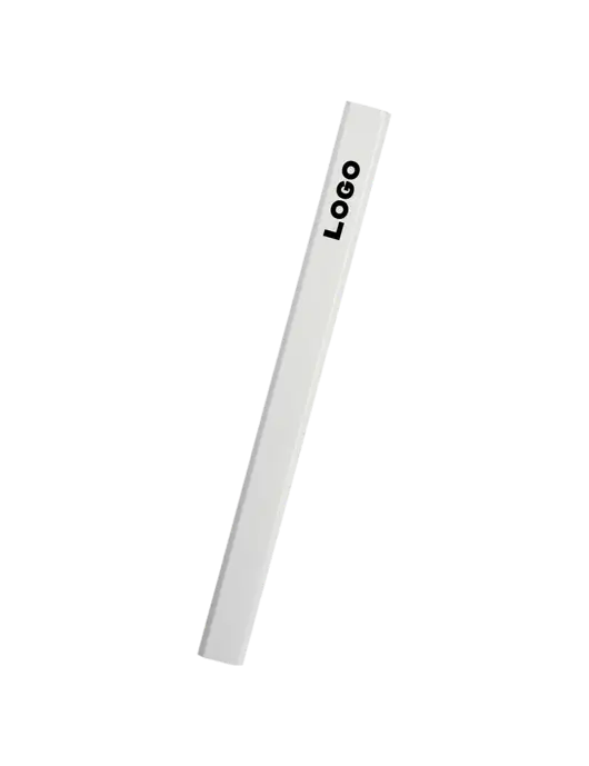 White Carpenter Pencil w/Logo