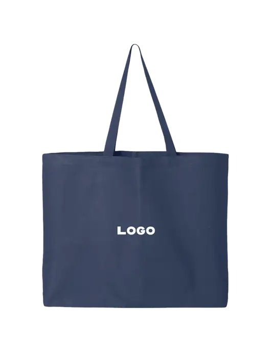 Sturdy Canvas Navy Tote w/Logo