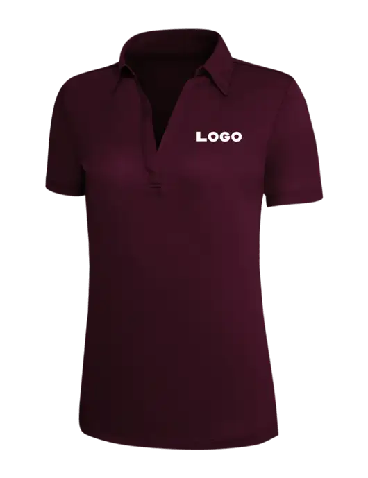 Maroon Silk Touch Womens Performance Polo w/Logo