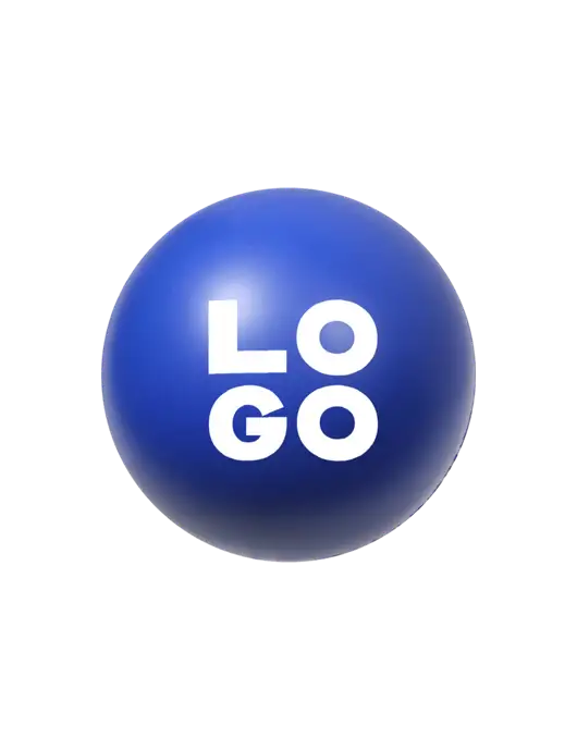 Dark Royal Blue Stress Reliever Ball w/Logo
