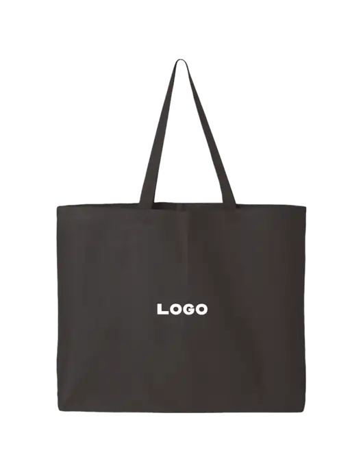 Sturdy Canvas Charcoal Tote w/Logo