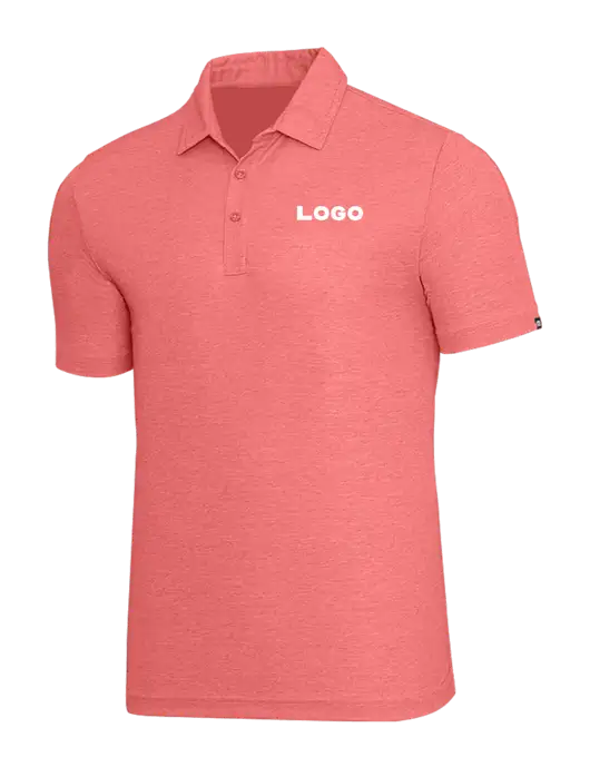 TravisMathew Red Heather Oceanside Polo w/Logo