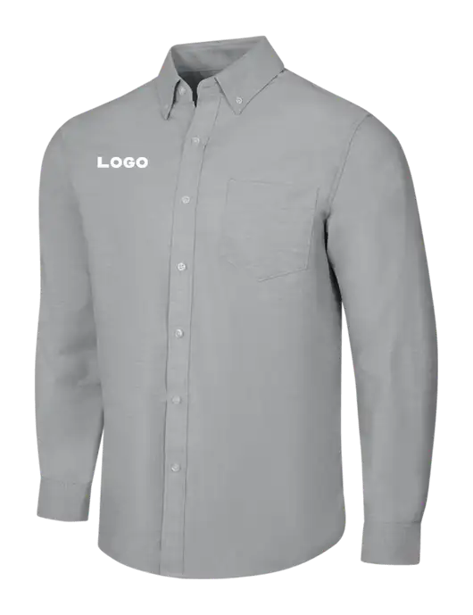 Light Grey SuperPro Oxford Shirt w/Logo