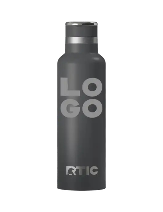 RTIC Journey 20 oz Charcoal Bottle w/Logo
