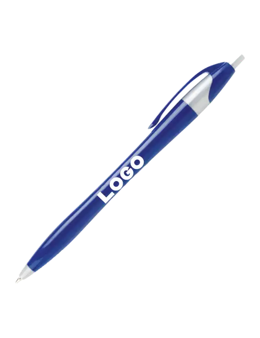 Novella Navy/Silver Corporate Pen- Blue Ink w/Logo