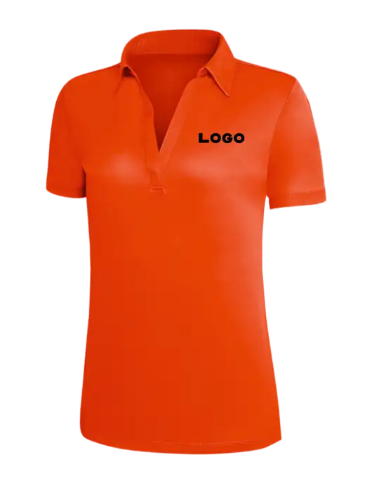 Orange Silk Touch Womens Performance Polo w/Logo