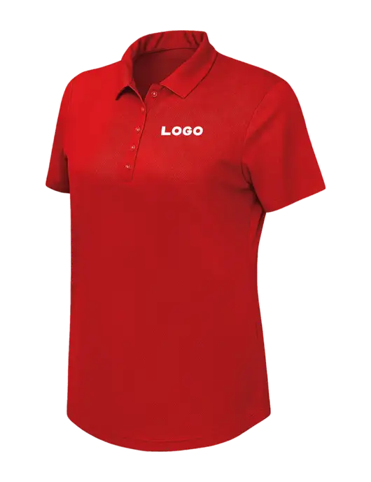 Callaway Womens Birdseye Red Polo w/Logo