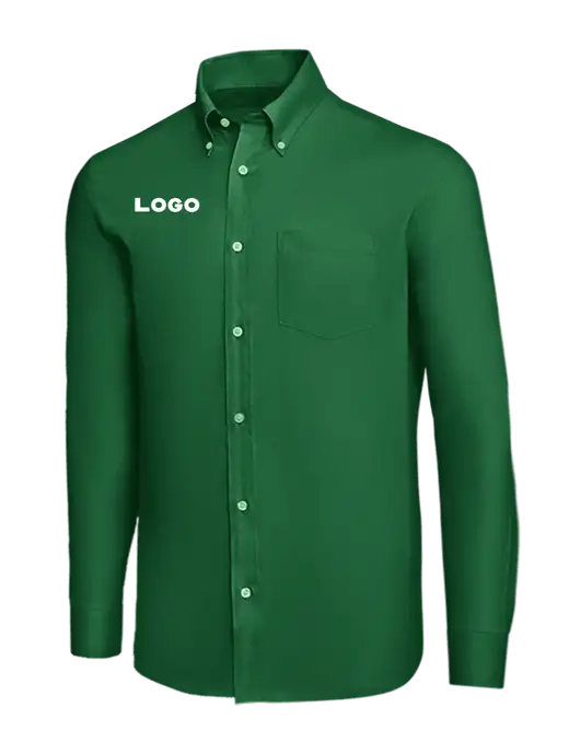 Brooks Brothers Medium Green Wrinkle-Free Stretch Nailhead Shirt w/Logo