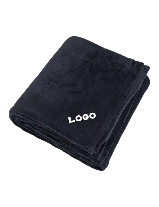 Mountain Lodge Black Blanket w/Logo