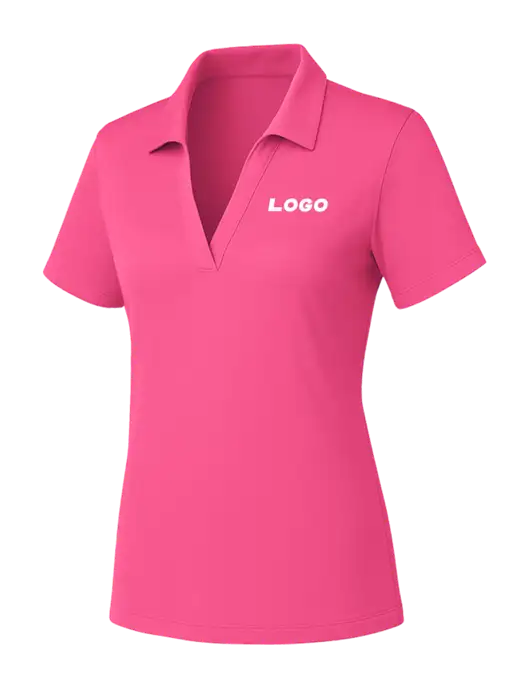 Womens Pink PosiCharge RacerMesh Polo w/Logo