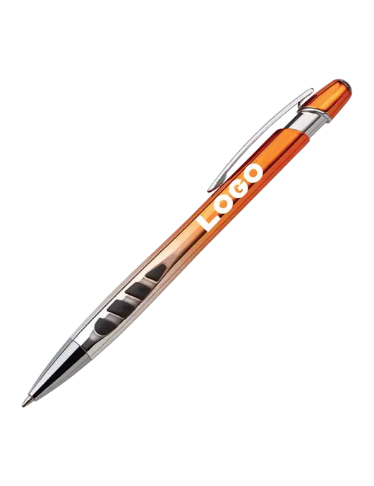 Zenith Burnt Orange Ballpoint Pen - Blue ink w/Logo